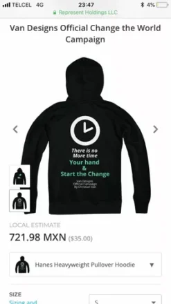 Sudadera Para Campaña Fundaciones Marca Vandesigns Official