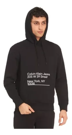 Hoodie Calvin Klein En Algodón Con Capucha Para Hombre