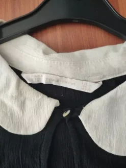 Blusa Con Cuello Peter Pan Marca Zara Talla L -Vestidoux Soldes Magasin D NQ NP 627565 MLM50823073440 072022 O