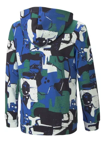 Sudadera Puma Para Niño Junior Ess+ Street Aop Hoodie Casual 4 Sudadera Puma Para Niño Junior Ess+ Street Aop Hoodie Casual – Image 2