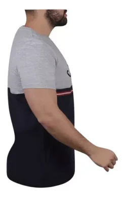 Playera Casual Hombre Color Gris/azul 908-26 -Vestidoux Soldes Magasin D NQ NP 638575 MLM53447461523 012023 O