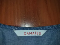 Vestido Mezclilla Largo Muy Cómodo Marca Camaieu Talla L -Vestidoux Soldes Magasin D NQ NP 640756 MLM48638607332 122021 O