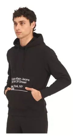 Hoodie Calvin Klein En Algodón Con Capucha Para Hombre -Vestidoux Soldes Magasin D NQ NP 649489 MLM53985902450 022023 O
