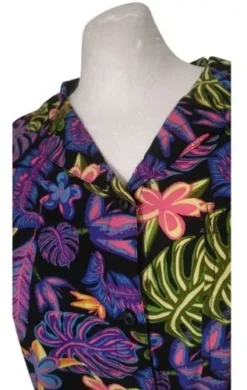Blusa Para Mujer Marca Vans/ Tropical Woven -Vestidoux Soldes Magasin D NQ NP 666007 MLM50322385381 062022 O