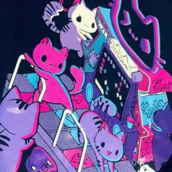 Syanne Playera Video Juego Arcade Gamer Gatitos Kawaii -Vestidoux Soldes Magasin D NQ NP 682291 MLM45796291774 052021 O