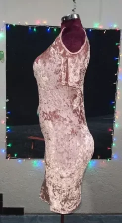 Vestido Casual De Terciopelo Rosa Talla Ch -Vestidoux Soldes Magasin D NQ NP 692305 MLM50919361866 072022 O