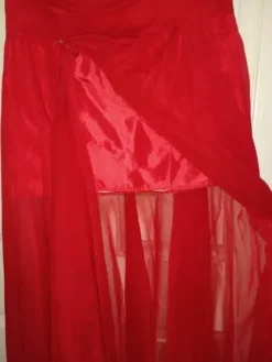Vestido De Noche, Marca Rociojesmar, Gasa Roja Drapeada. -Vestidoux Soldes Magasin D NQ NP 705892 MLM46883932942 072021 O