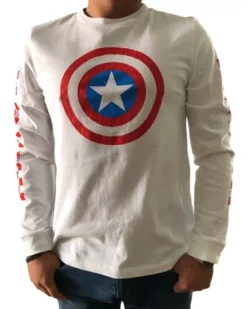 Playera M/larga Vans Hombre Marvel Capitan America Ruedestoy