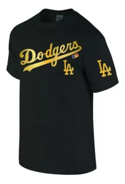 Playera Los Angeles Dodgers, Cuello Redondo 100% Algodón Oro