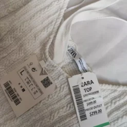Top Marca Zara Blanco Talla L Mex 30 Nuevo -Vestidoux Soldes Magasin D NQ NP 754066 MLM53554257765 022023 O