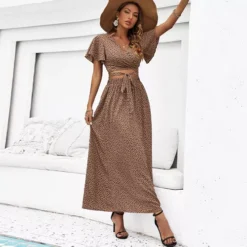 Conjunto De 2 Piezas Con Estampado De Leopardo Con Top -Vestidoux Soldes Magasin D NQ NP 755045 CBT52380900620 112022 O