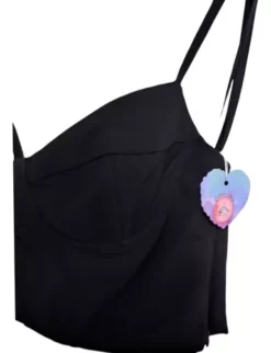 Croptop Negro Marca Zara -Vestidoux Soldes Magasin D NQ NP 756867 MLM54343012144 032023 O