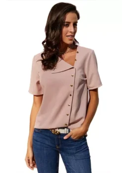 Blusa Casual Para Dama Cruzada Talla S Con Botones