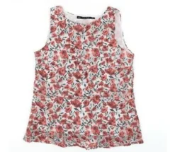 Blusa Floreada Marca Zara Basic Talla L
