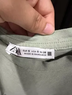 Blusa Top Marca Zara Talla S Color Verde -Vestidoux Soldes Magasin D NQ NP 771959 MLM54794832301 042023 O