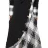 Vestido Suelto De Manga Larga Para Mujer Con Botones A Cuadr -Vestidoux Soldes Magasin D NQ NP 783383 CBT51368950301 092022 O