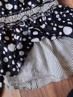 Blusa Puntos Rayas Blancos Y Negro -Vestidoux Soldes Magasin D NQ NP 804011 MLM46285647289 062021 O