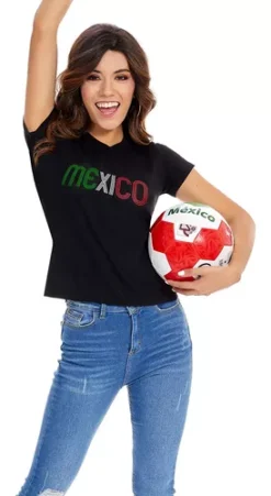 Playera Mujer Futbol Mexico Selección Mundial Qatar Cool