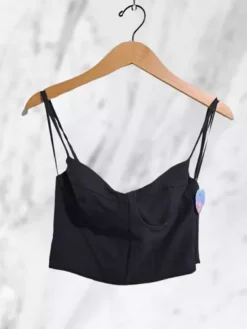 Croptop Negro Marca Zara