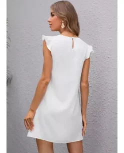 Vestido Blanco Corto Formal Boda Civil Elegante Laboral -Vestidoux Soldes Magasin D NQ NP 854177 MLM52501414310 112022 O