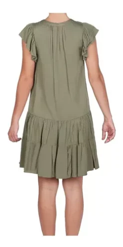 Vestido Casual Mujer Color Olivo 973-67 -Vestidoux Soldes Magasin D NQ NP 854758 MLM53412207319 012023 O