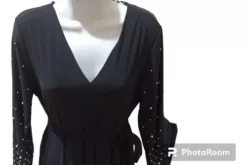 Vestido Corto, Cuello V Pedrería, Marca Msk Modelo 3013402q -Vestidoux Soldes Magasin D NQ NP 870329 MLM70101557071 062023 O