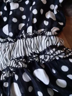 Blusa Puntos Rayas Blancos Y Negro -Vestidoux Soldes Magasin D NQ NP 870583 MLM46285662096 062021 O