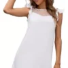 Vestido Blanco Corto Formal Boda Civil Elegante Laboral -Vestidoux Soldes Magasin D NQ NP 874278 MLM52501414309 112022 O