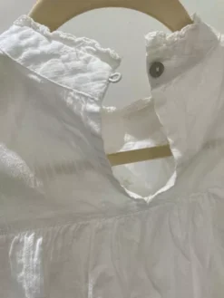 Blusa Blanca De Algodón Marca Zara Manga Larga -Vestidoux Soldes Magasin D NQ NP 876742 MLM69590699823 052023 O