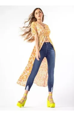 Blusón Multicolor Para Dama En Talla Grande Marca Andrea.