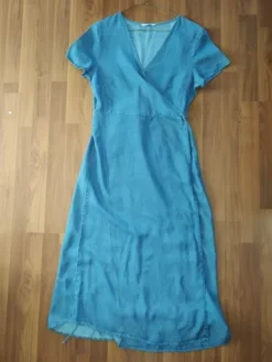 Vestido Mezclilla Largo Muy Cómodo Marca Camaieu Talla L -Vestidoux Soldes Magasin D NQ NP 877421 MLM48638621260 122021 O