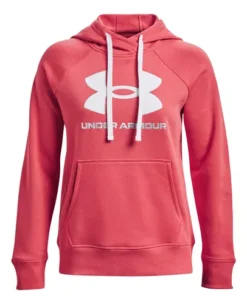 Sudadera Rival Fleece Foil Hoodie Rosa Under Armour 3164525