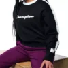 Sudadera Champion Mujer Negro Casual Logo Ct10506mblk