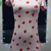 Vestido Rosa Con Fresas Marca Shein Talla Ch -Vestidoux Soldes Magasin D NQ NP 895480 MLM51119847518 082022 O