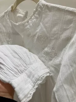 Blusa Blanca De Algodón Marca Zara Manga Larga -Vestidoux Soldes Magasin D NQ NP 916084 MLM69576728638 052023 O