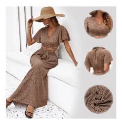 Conjunto De 2 Piezas Con Estampado De Leopardo Con Top -Vestidoux Soldes Magasin D NQ NP 920261 CBT52380900623 112022 O