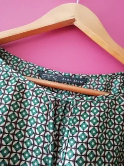 Vestido Estampado, Tela Tipo Seda, Marca Zara -Vestidoux Soldes Magasin D NQ NP 921787 MLM32905966060 112019 O