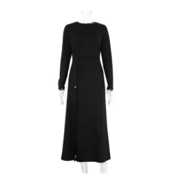 Vestido Lateral Con Abertura Mujer Con Manca Larga Elegante -Vestidoux Soldes Magasin D NQ NP 931587 CBT51192230024 082022 O