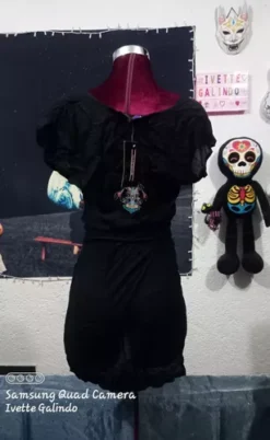 Vestido Negro Tela Ligera Con Bordado Unitalla -Vestidoux Soldes Magasin D NQ NP 940357 MLM70068876086 062023 O