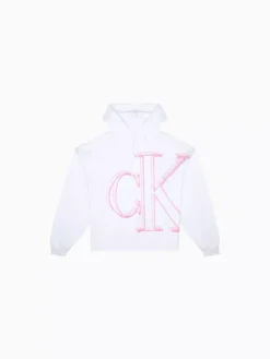 Sudadera Blanca Boyfriend Con Gorro De Mujer - Calvin Klein